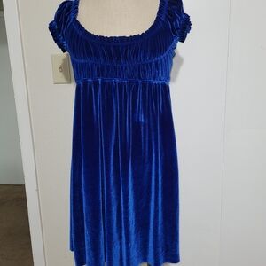 Luxurious Sapphire Velvet Formal Dress